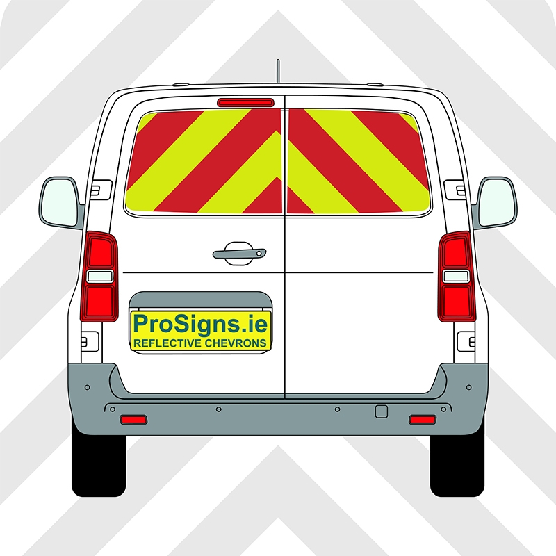 Citroën Dispatch 2017–Present Chevron Kit – Windows Only – Segmented or Flooded Format – Engineer Grade or Prismatic Reflective Material – Double Doors
