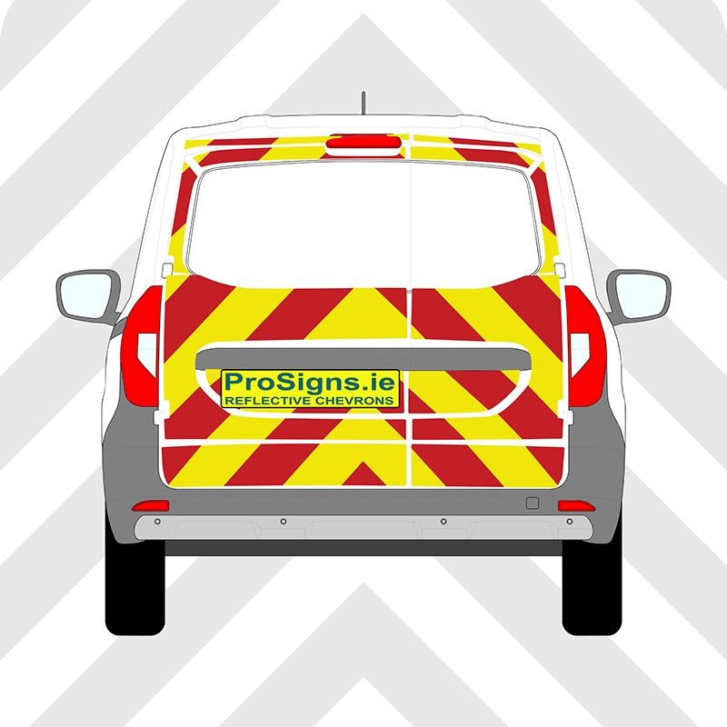 Renault Kangoo 2021–Present Chevron Kit – No Windows – Segmented or Flooded Format – Engineer Grade or Prismatic Reflective Material – Double Doors