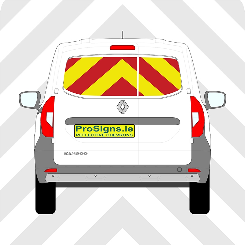 Renault Kangoo 2021–Present Chevron Kit – Windows Only – Segmented or Flooded Format – Engineer Grade or Prismatic Reflective Material – Double Doors