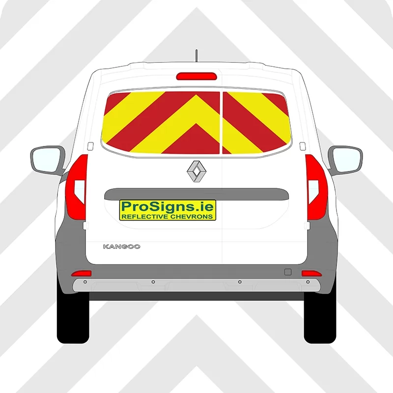 Renault Kangoo 2021–Present Chevron Kit – Windows Only – Segmented or Flooded Format – Engineer Grade or Prismatic Reflective Material – Double Doors