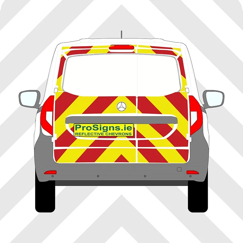 Mercedes Citan 2022–Present Chevron Kit – No Windows – Segmented or Flooded Format – Engineer Grade or Prismatic Reflective Material – Double Doors