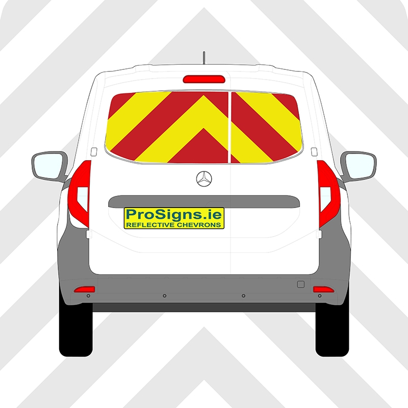 Mercedes Citan 2022–Present Chevron Kit – Windows Only – Segmented or Flooded Format – Engineer Grade or Prismatic Reflective Material – Double Doors