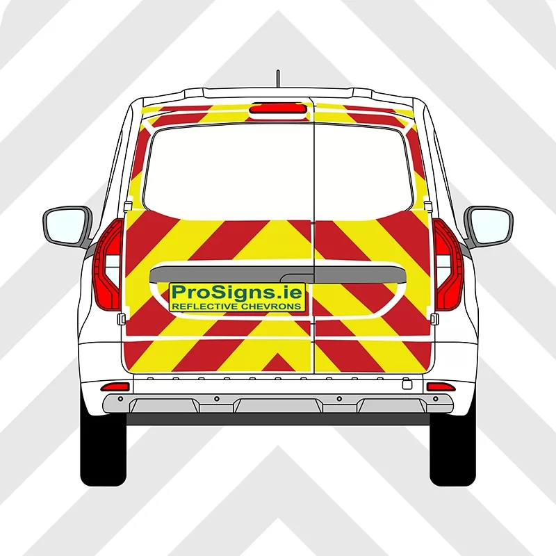 Nissan Townstar 2022–Present Chevron Kit – No Windows – Segmented or Flooded Format – Engineer Grade or Prismatic Reflective Material – Double Doors