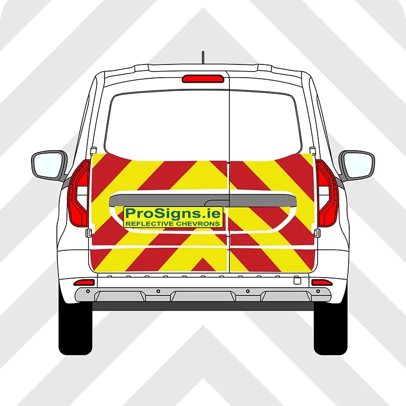 Nissan Townstar 2022–Present Chevron Kit – Half Rear – Segmented or Flooded Format – Engineer Grade or Prismatic Reflective Material – Double Doors