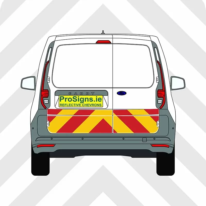 Ford Connect 2024–Present Chevron Kit – One Quarter Rear – Segmented or Flooded Format – Engineer Grade or Prismatic Reflective Material – Double Doors
