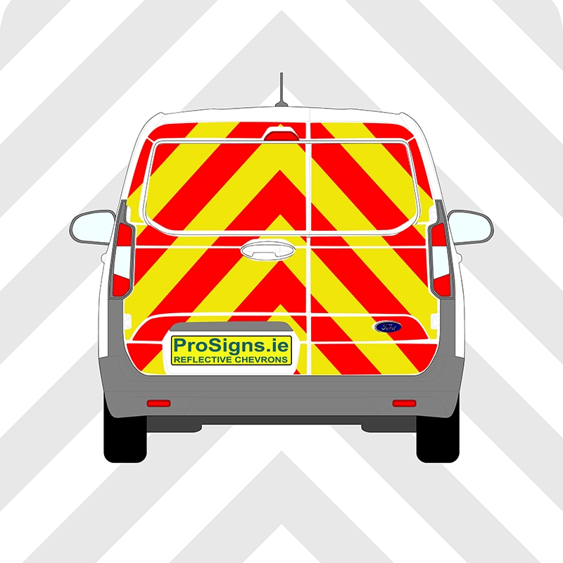 Ford Courier 2024 – Present Chevron Kit – Full Rear – Segmented or Flooded Format – Engineer Grade or Prismatic Reflective Material – Double Doors
