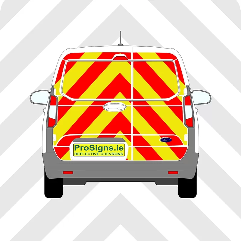 Ford Courier 2024 – Present Chevron Kit – Full Rear – Segmented or Flooded Format – Engineer Grade or Prismatic Reflective Material – Double Doors