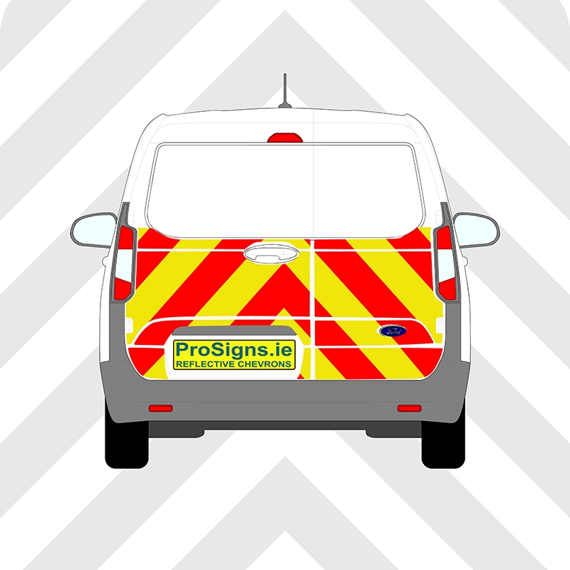 Ford Courier 2024 – Present Chevron Kit – Half Rear – Segmented or Flooded Format – Engineer Grade or Prismatic Reflective Material – Double Doors
