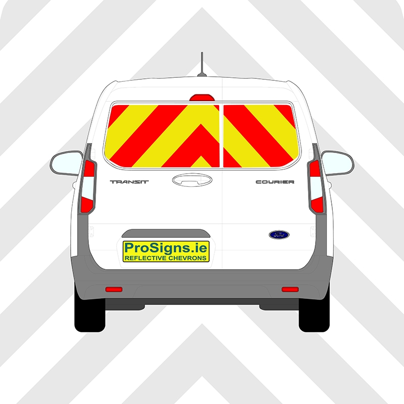 Ford Courier 2024 – Present Chevron Kit – Windows Only – Segmented or Flooded Format – Engineer Grade or Prismatic Reflective Material – Double Doors