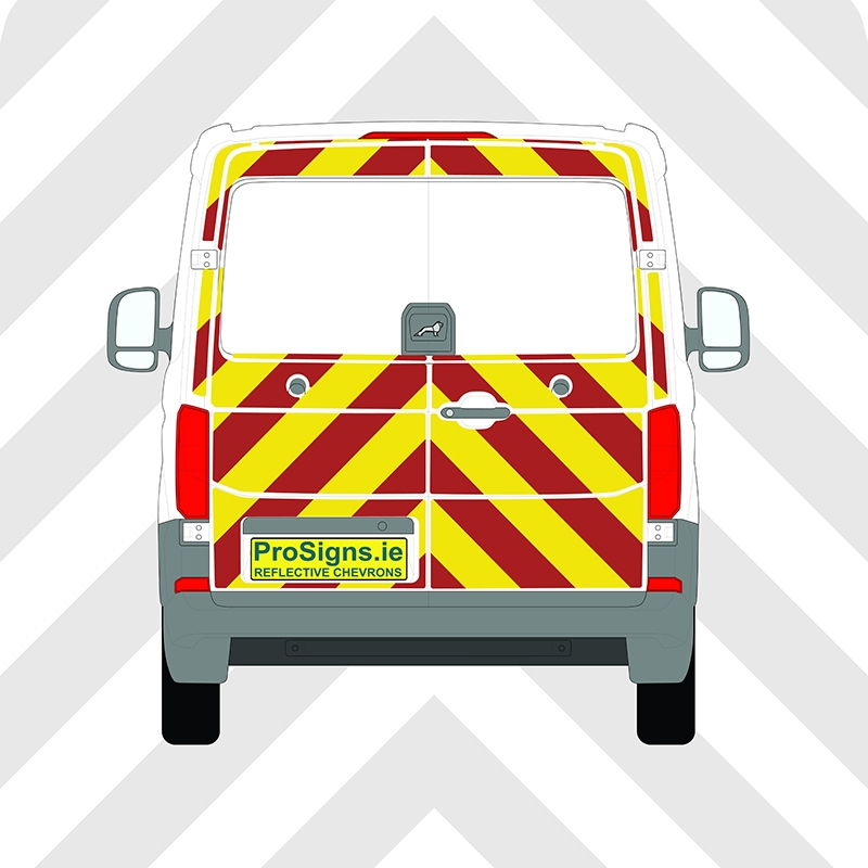 MAN TGE 2018 - Present Low Roof (H1) Chevron Kit – No Windows – Segmented or Flooded Format – Engineer Grade or Prismatic Reflective Material – Double Doors – Medium Roof (H2)