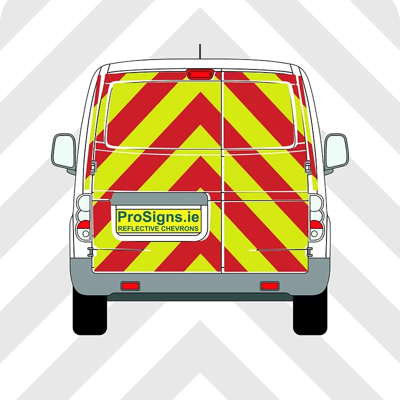 Nissan NV200 2009 - 2019 Chevron Kit – Full Rear – Flooded Format – Engineer Grade or Prismatic Reflective Material – Double Doors