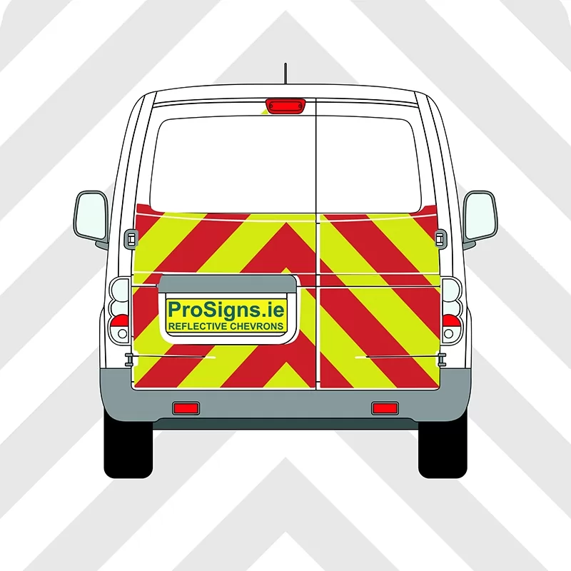 Nissan NV200 2009 - 2019 Chevron Kit – Half Rear – Segmented or Flooded Format – Engineer Grade or Prismatic Reflective Material – Double Doors