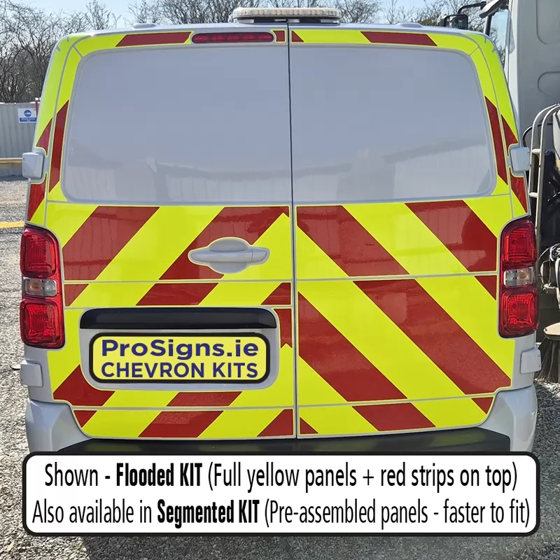 Citroën Dispatch 2017–Present rear chevron kit no windows fitted – Chapter 8 reflective (double rear doors)