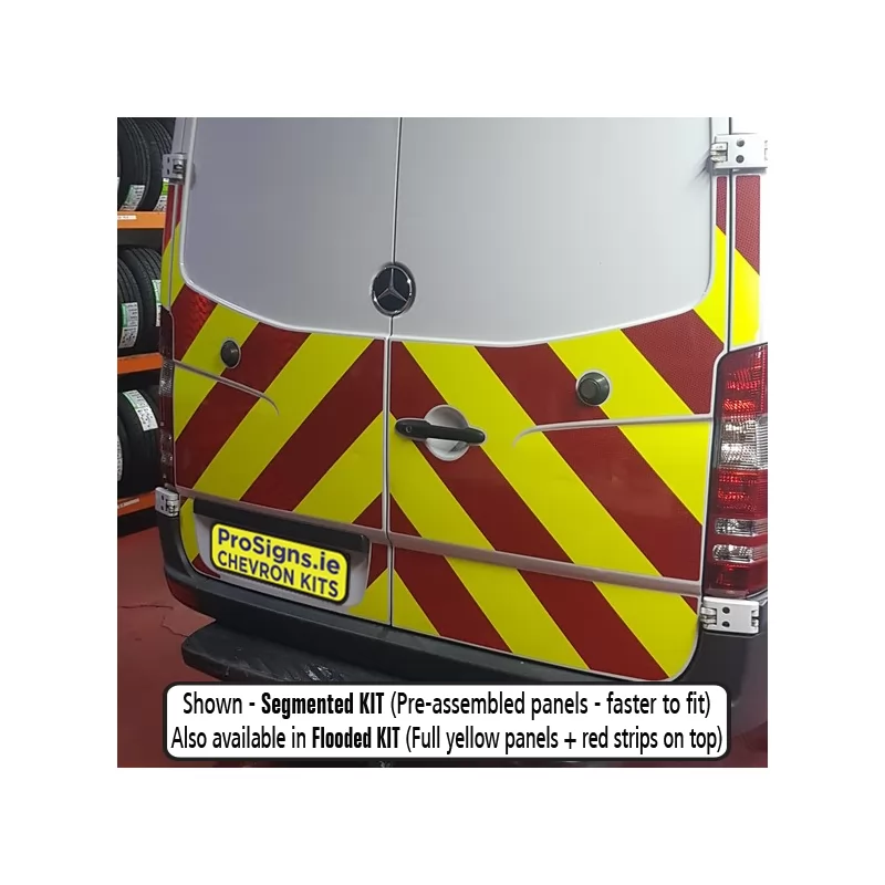 Mercedes Sprinter 2006–2018 MR (H2) half rear chevron kit fitted (double rear doors)