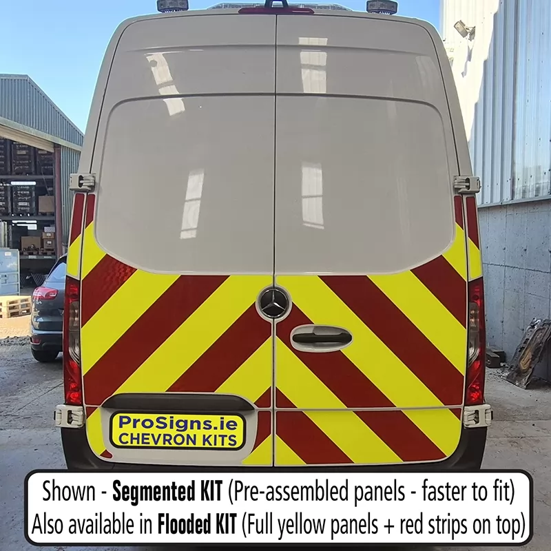 Mercedes Sprinter 2019–Present RWD MR (H2) half rear chevron kit fitted (double rear doors)