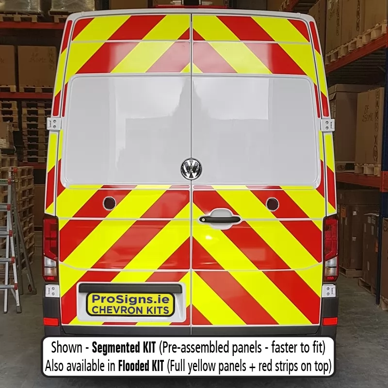 Volkswagen Crafter 2018–Present MR (H2) no windows chevron kit fitted (double rear doors)