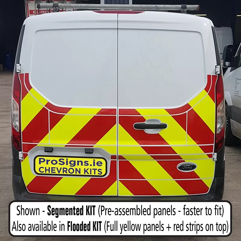 Ford Connect 2012–2024 half rear chevron kit fitted (double rear doors)