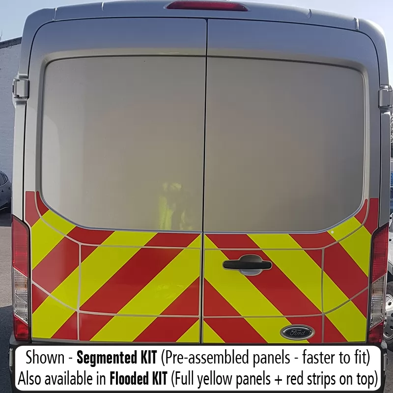 Ford Transit 2014–Present MR (H2) half rear chevron kit fitted (double rear doors)