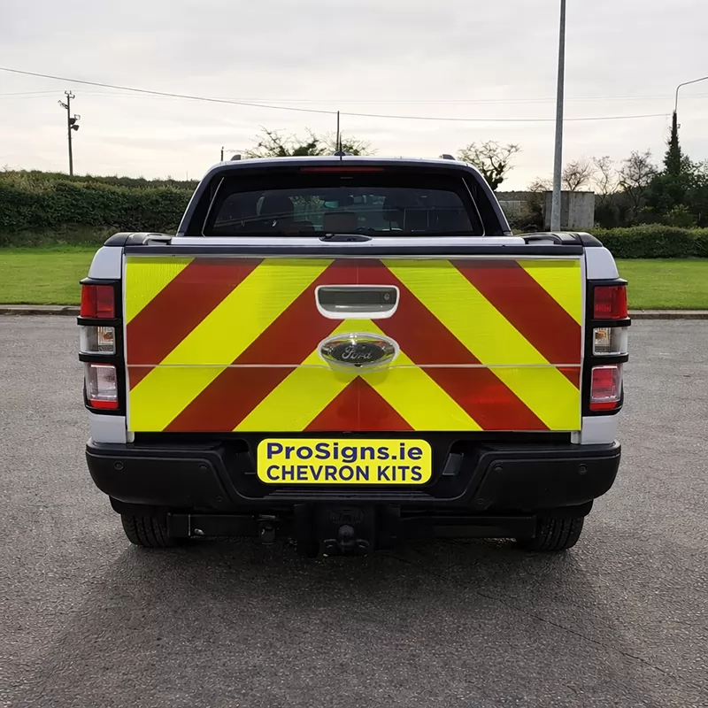 Ford Ranger 2012–2022 tailgate rear chevron kit fitted (rear tailgate)