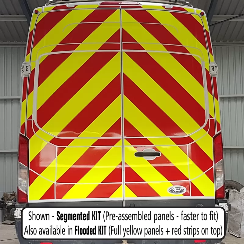 Ford Transit 2014–Present HR (H3) full rear chevron kit fitted (double rear doors)