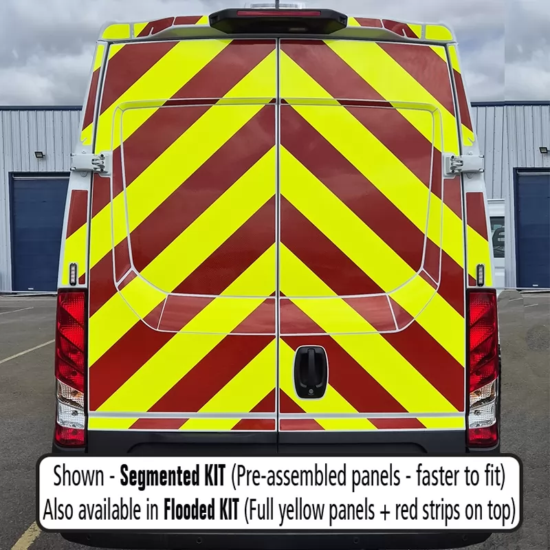 Iveco Daily 2014–Present MR (H2) full rear chevron kit fitted (double rear doors)