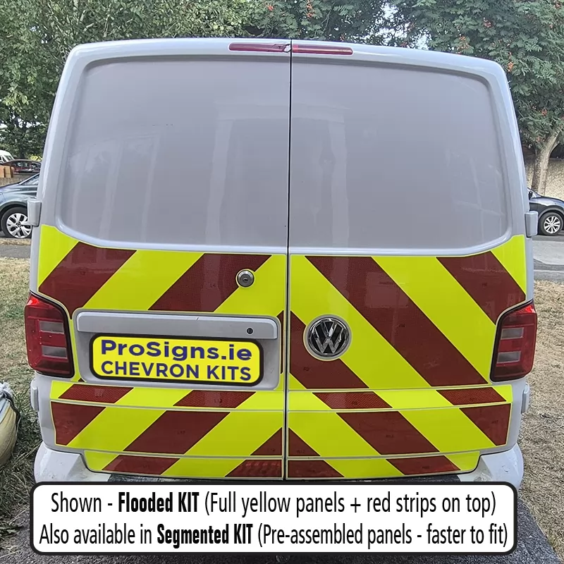 Volkswagen Transporter 2016–2024 LR (H1) half rear chevron kit – Chapter 8 reflective