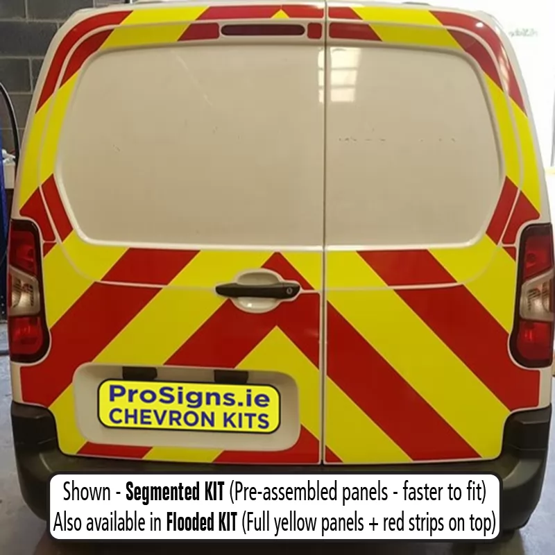 Toyota Proace City 2023–Present rear chevron kit fitted (no windows, double rear doors)