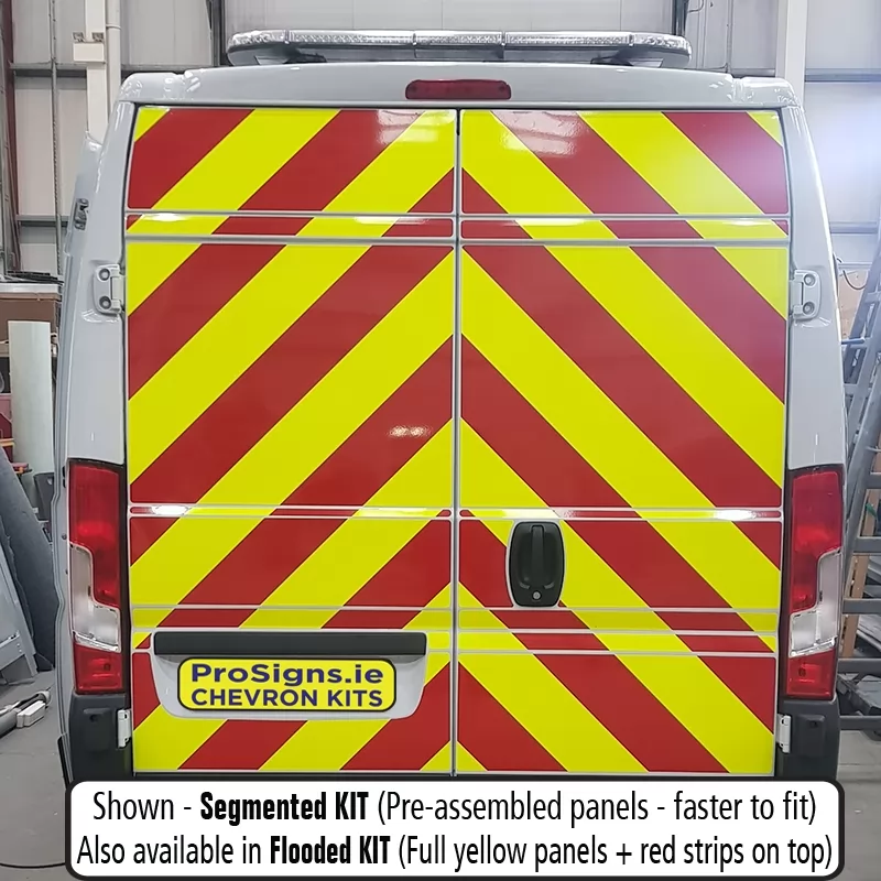 Citroën Relay 2006–Present full rear chevron kit fitted (H2 medium roof, double rear doors)