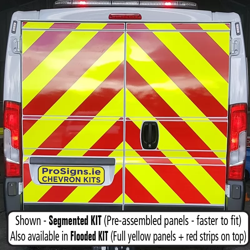 Fiat Ducato 2008–Present LR (H1) full rear chevron kit fitted (double rear doors)