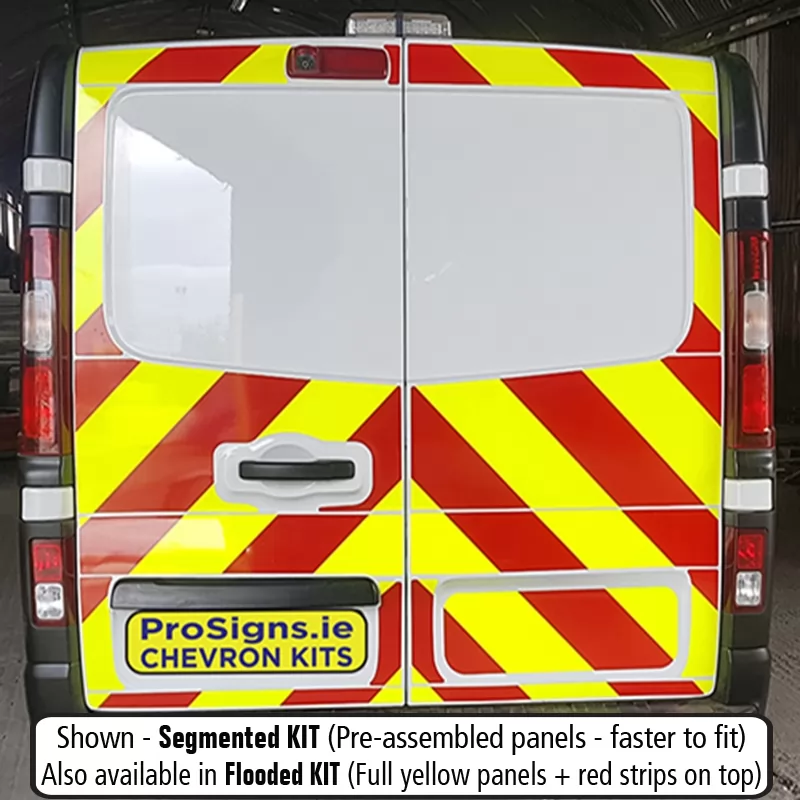 Renault Trafic 2014–Present LR (H1) no windows full rear chevron kit fitted (double rear doors)