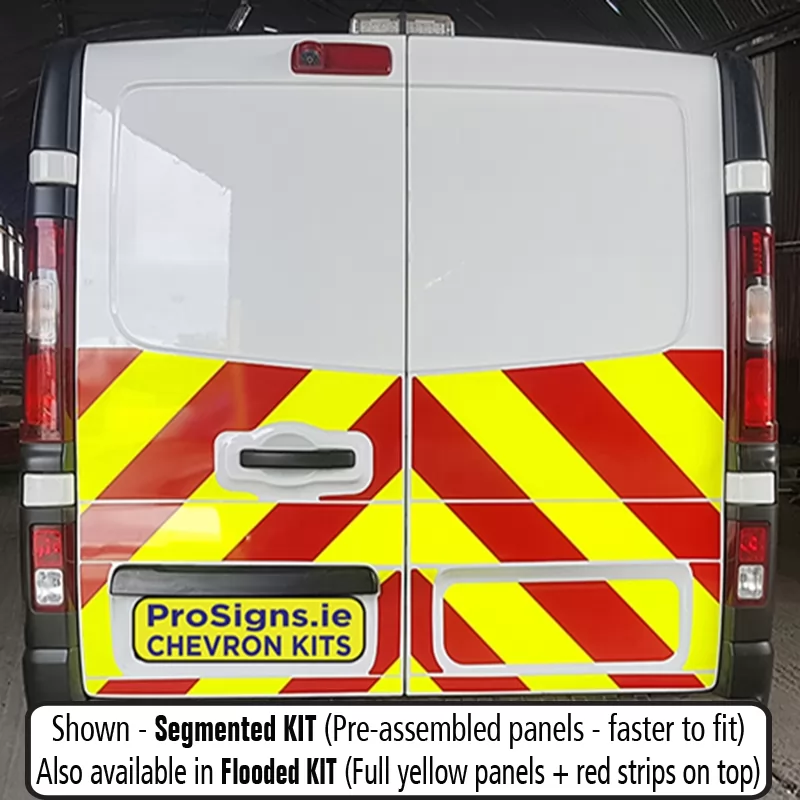 Renault Trafic 2014–Present LR (H1) half rear chevron kit fitted (double rear doors)