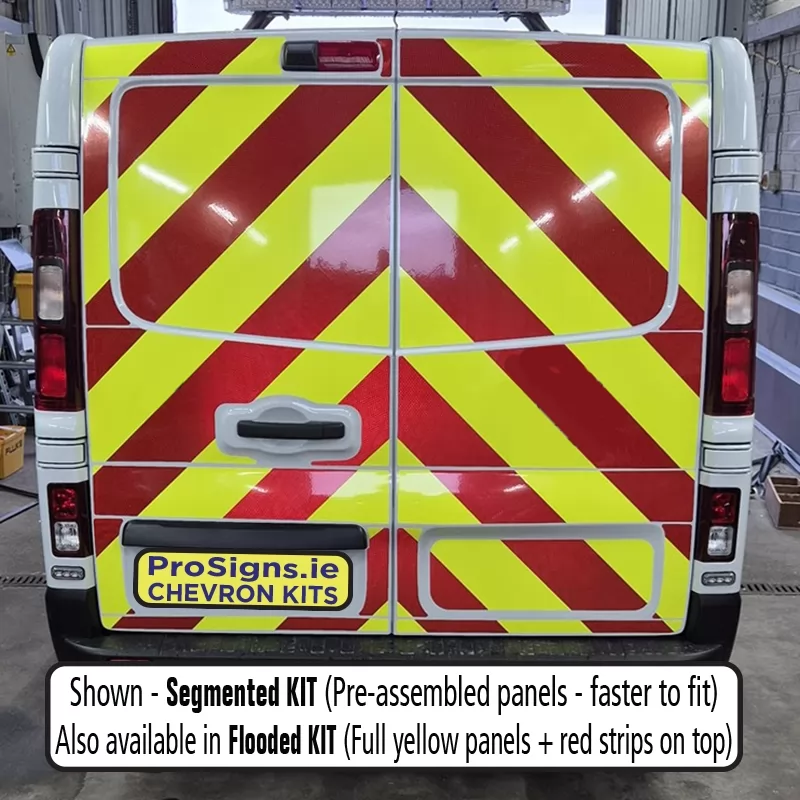 Nissan NV300 / Primastar 2016–Present LR (H1) full rear chevron kit fitted (double rear doors)