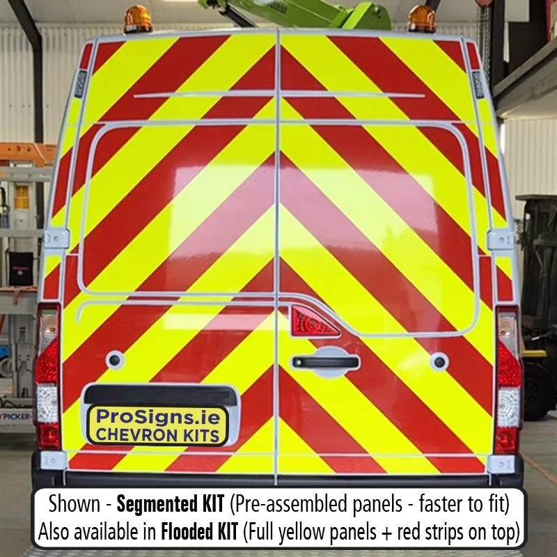 Renault Master 2010–2024 MR (H2) full rear chevron kit fitted (double rear doors)