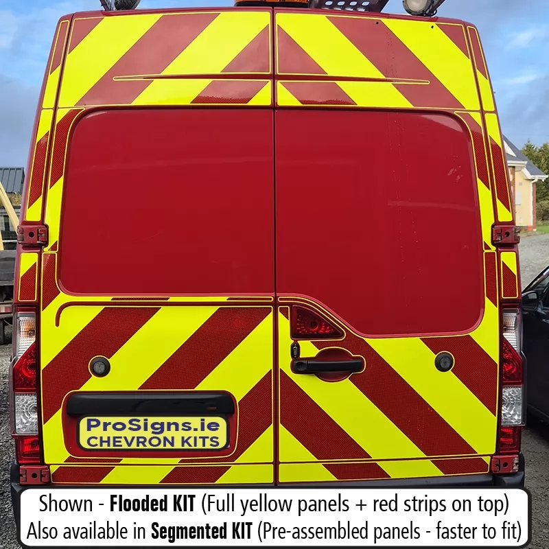 Renault Master 2010–2024 MR (H2) no windows full rear chevron kit fitted (double rear doors)