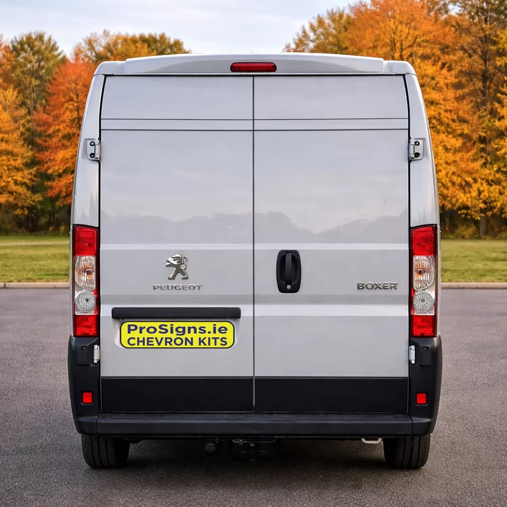 Peugeot Boxer 2006–Present MR (H2) rear view van (double rear doors)
