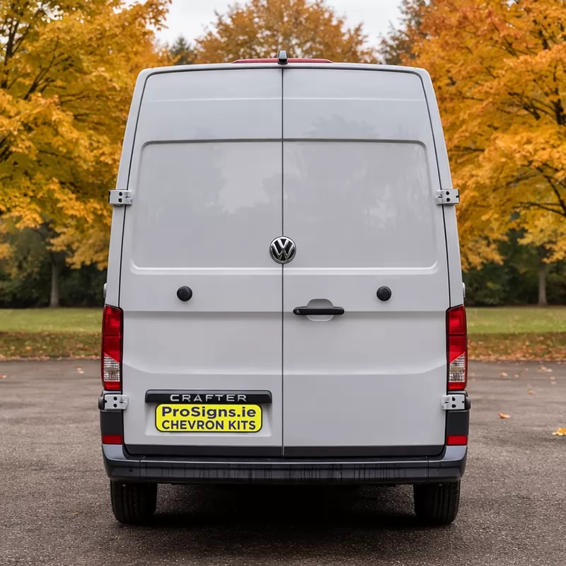 Volkswagen Crafter 2018–Present MR (H2) rear view van (double rear doors)